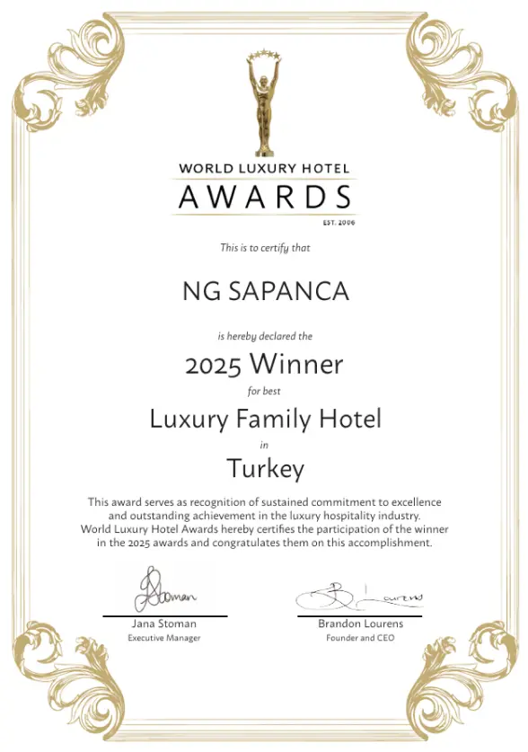 Ng Hotels Odullerimiz Sapanca Luxury Family Hotel